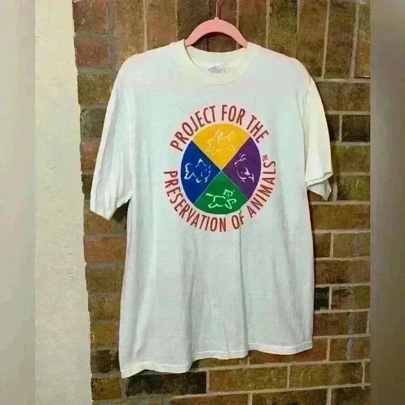 1990s Project for the Preservation of Animals white t-shirt - Picture 1 of 5